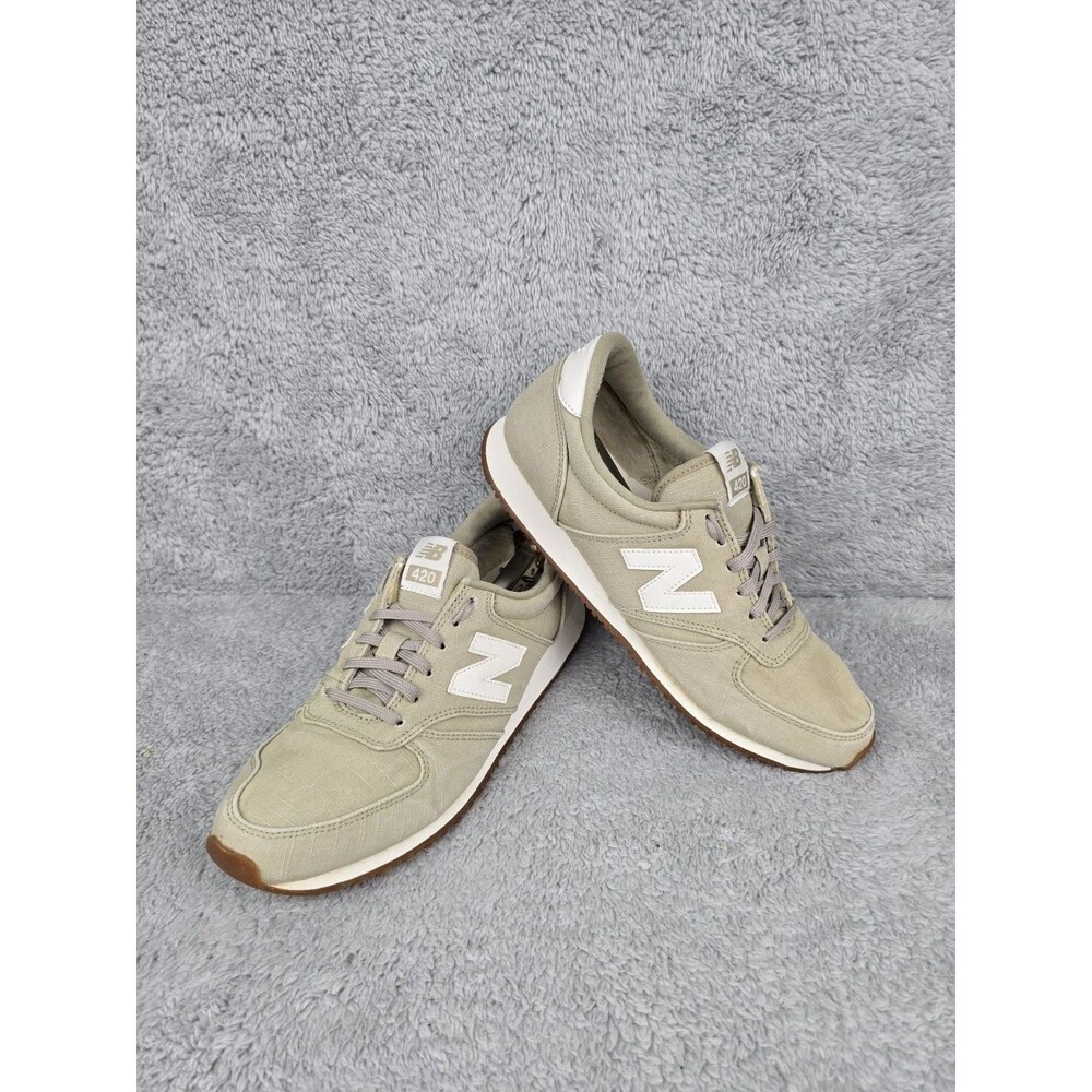 New Balance 420 WL420FSA Women's Size 10 Beige Canvas Running Shoes Sneakers